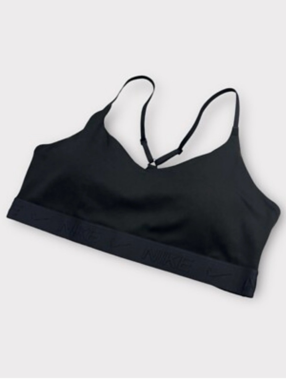 Nike Black Light-Support Adjustable-Strap Sports Bra